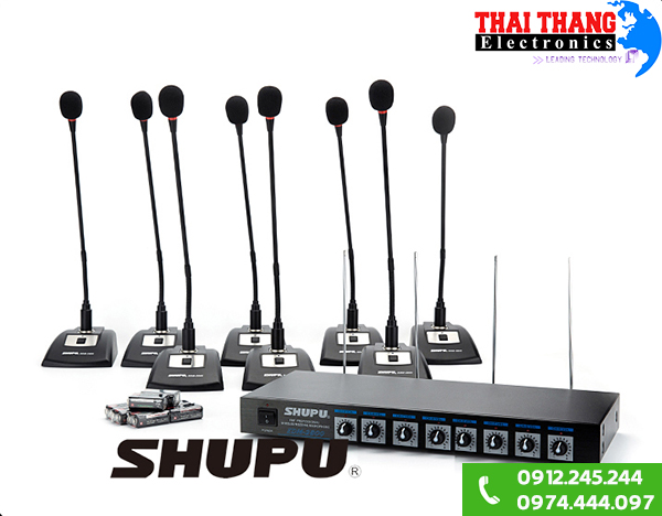 Micro hội nghị không dây 8 mic Shupu EDM 2800